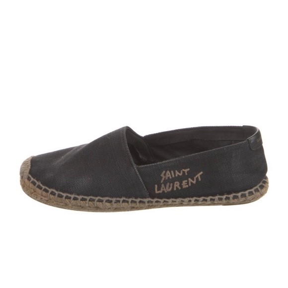 Saint Laurent Black Canvas Espadrilles - Picture 1 of 5